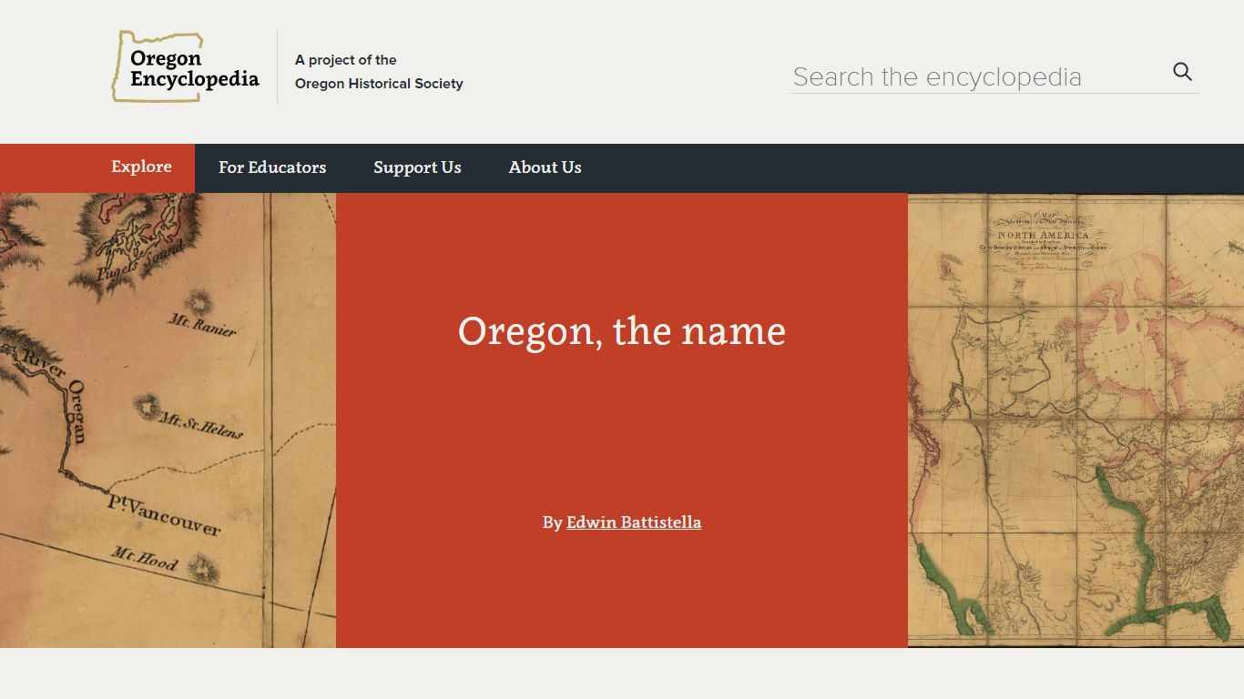 Oregon, the name - The Oregon Encyclopedia